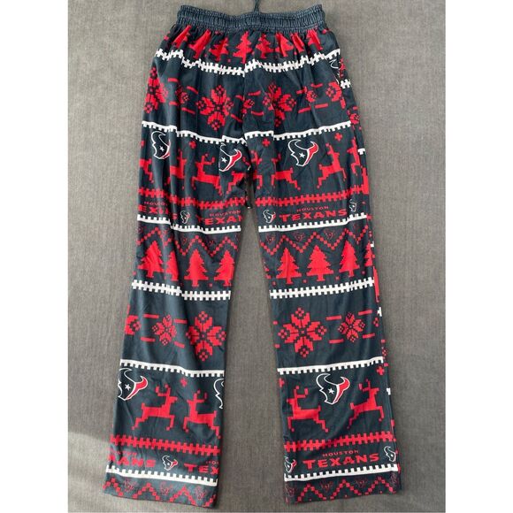 Houston Texans Pajama Set Mens M Navy Red NFL Football Fan Christmas‎ Lounge PJs - Picture 9 of 10